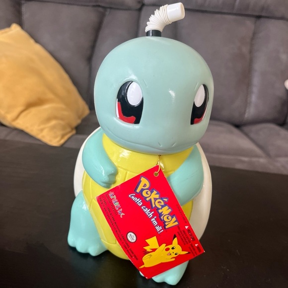 Nintendo 3D Pokemon Sipper Bottle Cup Water Squirtle 1998 Rare 7 Inch - Picture 3 of 6